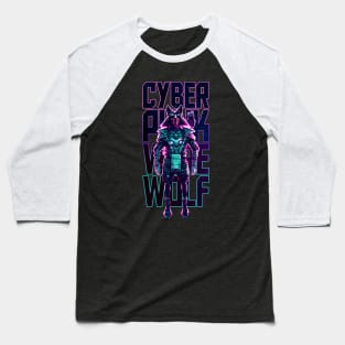 Cyberpunk Werewolf Baseball T-Shirt